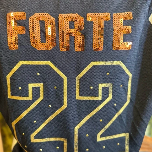 NFL Team Apparel Navy Jersey with White and Orange Details Chicago Bears Forte - Picture 9 of 13